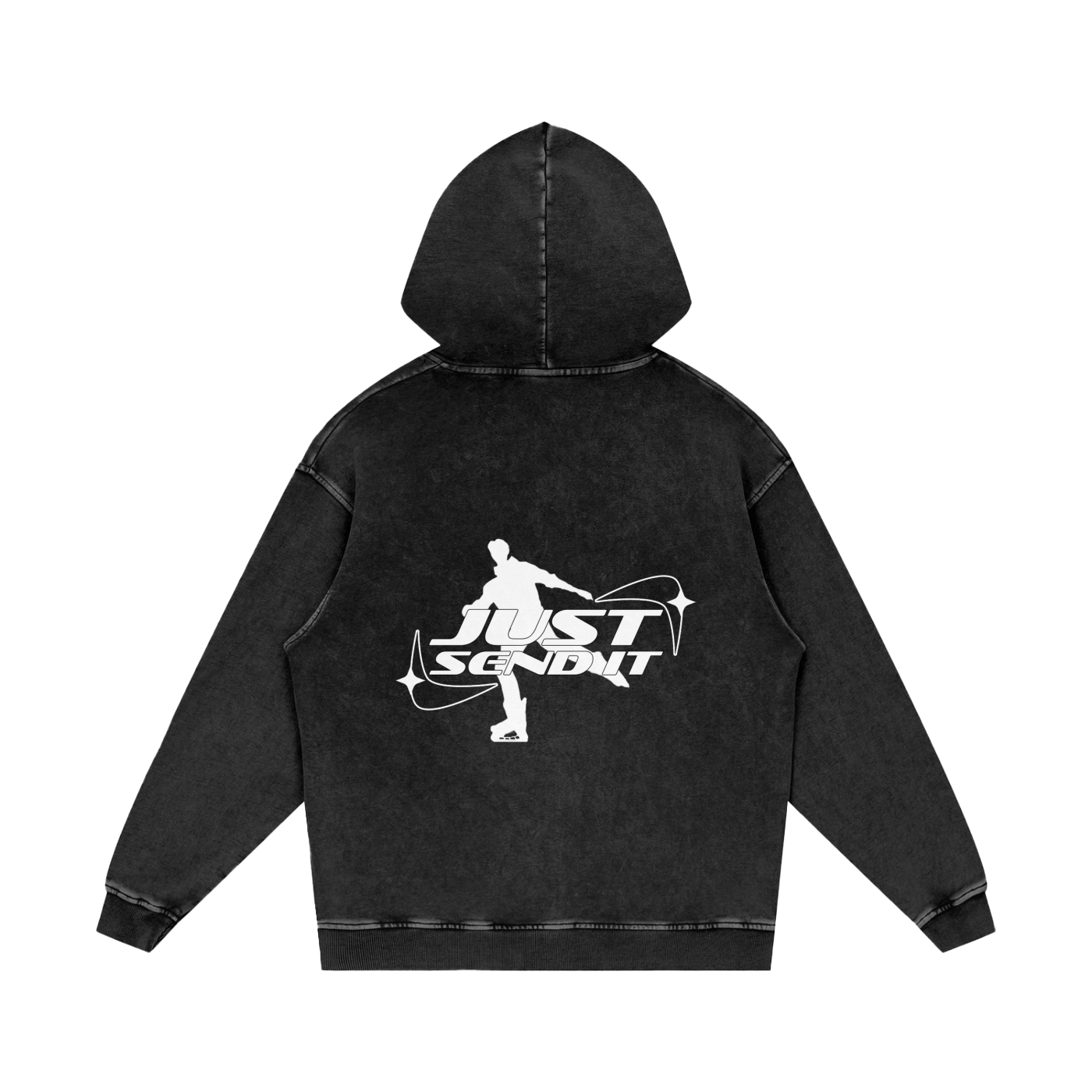 Just Send It Acid Wash Hoodie