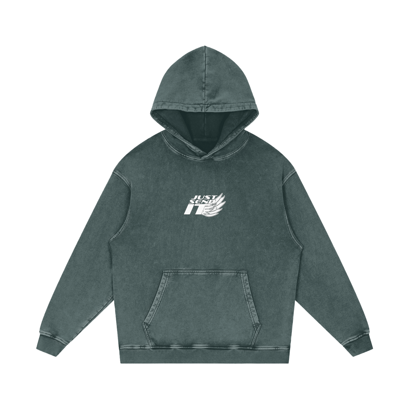 Just Send It Acid Wash Hoodie