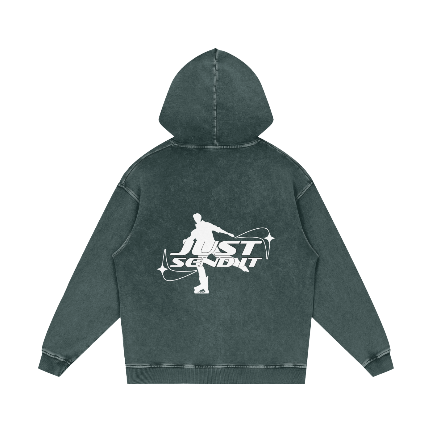 Just Send It Acid Wash Hoodie